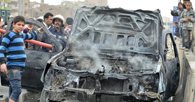 مجهولون يحرقون سيارة أمين شرطة أمام منزله شمال بنى سويف