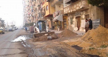 تجريف شوارع الإسكندرية لمنع انسداد شبكات الصرف الصحى