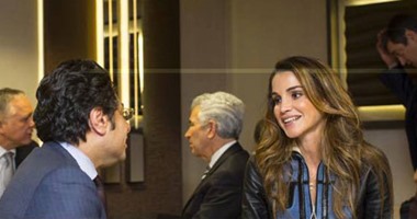 الملكة رانيا تستقبل المحامى الدولى خالد أبو بكر على هامش مؤتمر دافوس