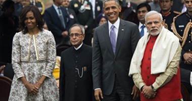 بالصور.. حفل أسطورى فى يوم الاستقلال الهندى بحضور أوباما وزوجته