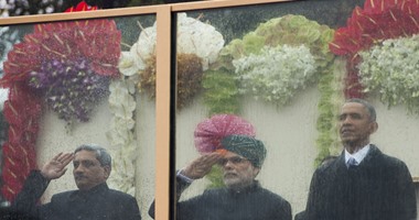 الهند تحتفل بيوم الجمهورية فى حضور الرئيس الأمريكى