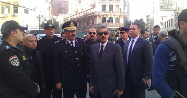 مدير أمن القاهرة يتفقد قوات تأمين "طلعت حرب" وشوارع وسط البلد