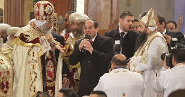 الرئيس السيسى يهنئ البابا تواضروس والأقباط بعيد القيامة المجيد