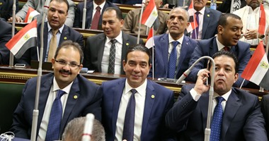 أعلام مصر تزين مقاعد مجلس النواب فى الجلسة الإجرائية