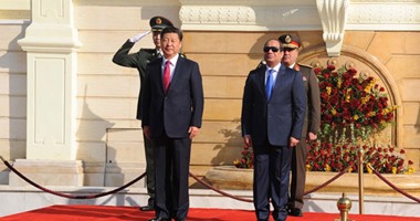 بالصور.. قمة مصرية - صينية.. واستقبال رسمى للرئيس الصينى بقصر القبة