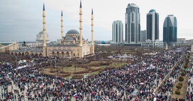 تظاهرة كبيرة فى الشيشان احتجاجا على اضطهاد الروهينجا