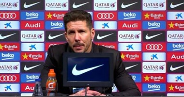 أتلتيكوX  برشلونة..سيميونى متحمس لمواجهة أفضل لاعب بالعالم