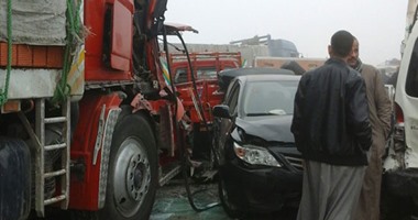 مصرع شخصين وإصابة 3 آخرين فى حادثى تصادم بمدينة العاشر من رمضان
