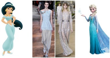 ماذا اختارت أميرات ديزنى من فساتين السهرة بأسبوع الأزياء الراقية بباريس؟