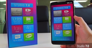 بالفيديو..  Blu Studio 7.0 أول هاتف ذكى 7 بوصة بسعر 149 دولارا