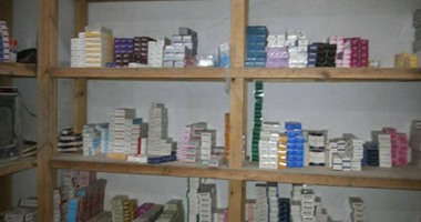 ضبط 182 علبة أدوية مجهولة المصدر داخل صيدلية فى بنى سويف