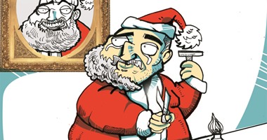 بابا نويل فى كاريكاتير "اليوم السابع"