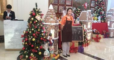 بالصور.. استعدادات الاحتفال بالكريسماس فى مقر إقامة السيسى ببكين
