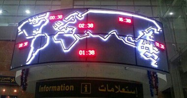 تدشين أضخم ساعة رقمية فی مطار برج العرب الدولى