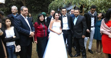 بالصور.. حمدين صباحى وعبد الله السناوى فى حفل زفاف نجل نقيب الصحفيين