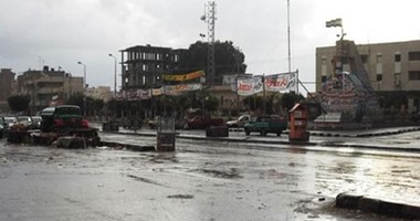 تواصل سقوط الأمطار بشمال سيناء واستنفار بالمستشفيات
