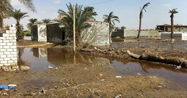 بالصور.. غرق عشرات الأفدنة الزراعية المحيطة ببحيرة قارون بسبب تعطل ماكينات الرفع