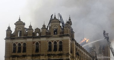 بالصور..حريق يلتهم متحف اللغة البرتغالية بساو باولو