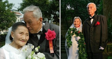 زوجان صينيان يحتفلان بالذكرى الـ70 لزواجهما