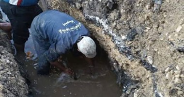 كسر بخط مياه 500 مم يسفر عن قطع المياه بـ6 مناطق بمدينة أرمنت بالأقصر