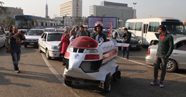 تجربة السيارة البرمائية "الوحش المصرى" بميدان التحرير