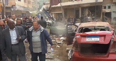 بالفيديو.. البدء فى إزالة عقار فيصل بعد انفجاره أمس