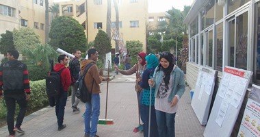 بالصور.. طلاب "زراعة الإسكندرية" يطلقون مشروع الخدمة العامة لتجميل الكلية