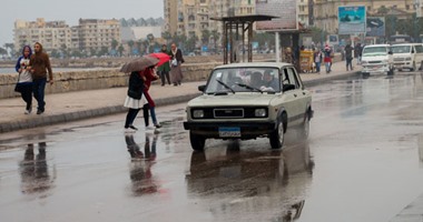 استمرار هطول الأمطار الغزيرة على الإسكندرية لـ 4 ساعات متواصلة