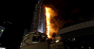 حكومة دبى: حريق الفندق بدأ من الخارج فى الطابق الـ20