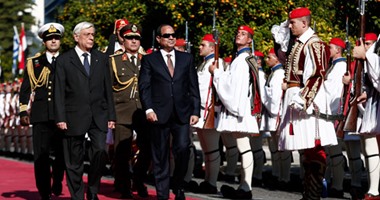 السيسى والرئيس اليونانى يؤكدان على مواجهة الإرهاب