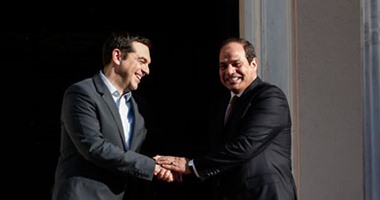 بدء مباحثات السيسى ورئيس وزراء اليونان فى أثينا