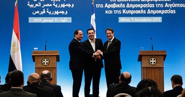 قادة مصر واليونان وقبرص يقرون "إعلان أثينا" للتعاون الثلاثى