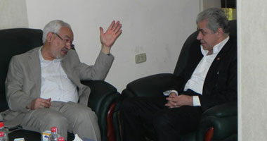بالصور.. "الغنوشى" يختتم زيارته للقاهرة بلقاء "صباحى"