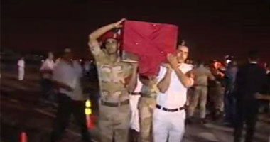 تشييع جنازة شهداء رفح بمطار الماظة 