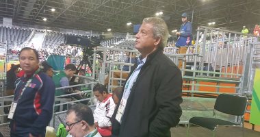 أولمبياد ريو 2016..بالصور .. وزير الرياضة يتابع سارة سمير لاعبة الأثقال