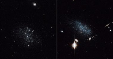 تلسكوب هابل الفضائى يرصد اندماج مجرات كونية صغيرة الحجم مع مجرة عملاقة