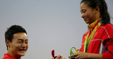 أولمبياد 2016.. بالصور.. صينية تتوج بالفضة.. وتقبل عرضا للزواج