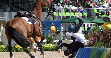 أولمبياد 2016.. الحصان يرفض فوز الفارس البريطانى بالذهبية ويرسله للجحيم