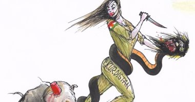 كاريكاتير إسرائيلى: أردوغان خنزير متوحش يحارب الأكراد دفاعًا عن "داعش"