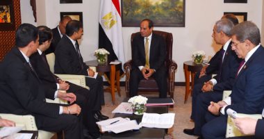 السيسي يعرض على مجلس الأعمال المصرى الهندى برنامج مصر للتنمية حتى 2030