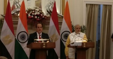 رئيس وزراء الهند يصف السيسي بـ"رجل الإنجازات" خلال لقائهما بقصر حيدر آباد