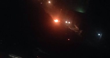 قارئ يشارك بصور لحريق مخزن أخشاب وموبيليا فى البساتين