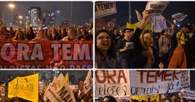 النقابات العمالية فى البرازيل تتظاهر ضد إقالة ديلما روسيف