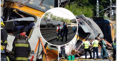 مصرع وإصابة 54 فى حادث خروج قطار بإسبانيا عن القضبان