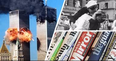 صحف بريطانيا: الأمريكيون يكرمون ضحايا 11 سبتمبر فى الذكرى الـ15.. وفاة صاحبة أشهر قبلة احتفالا بانتهاء الحرب العالمية الثانية.. ومهاجر مرحل يثير الذعر فى طائرة بريطانية لهتافه "الله أكبر"