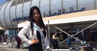 ملكة جمال اليابان تصل مطار القاهرة للمشاركة فى عضوية لجنة تحكيم مس ايجبت