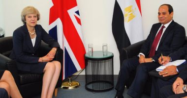 رئيسة وزراء بريطانيا للسيسي: نتطلع لفتح صفحة جديدة فى العلاقات مع مصر