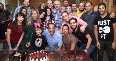 بالصور.. إيمان العاصى تحتفل بعيد ميلاد النقلى فى لوكيشن "السبع بنات"
