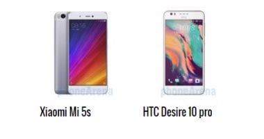 بالمواصفات.. أبرز الفروق بين هاتفى Xiaomi Mi 5s وDesire 10 pro