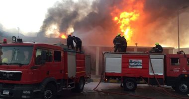 الحماية المدنية تسيطر على حريق بمعرض عبد الرحيم عمرو فى الهرم